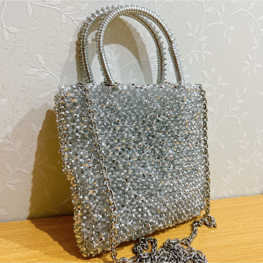 アンテプリマ風 ビーズ ワイヤーバッグ 新品未使用 ショルダー