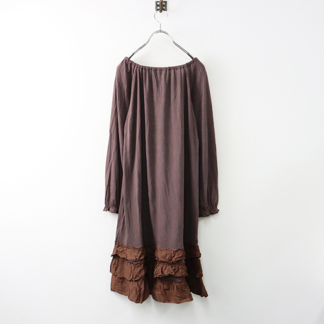 ピンクハウス チュニック 茶 フリル ピンクハウスブラウン フリル付き
