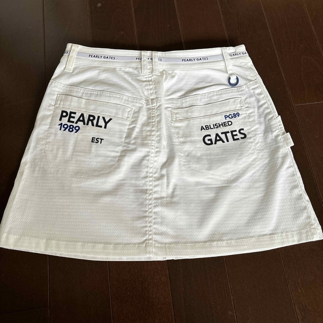 パーリーゲイツプラスクール千鳥柄スカート白サイズ1