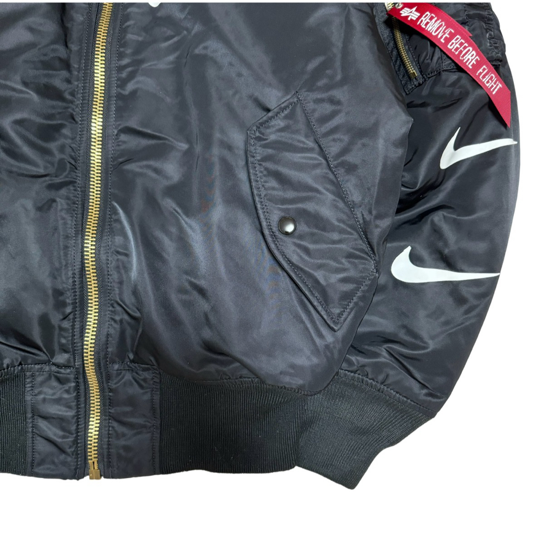 NIKE - 【大人気】NIKE × ALPHA INDUSTRIES コラボ MA-1 黒の通販 by