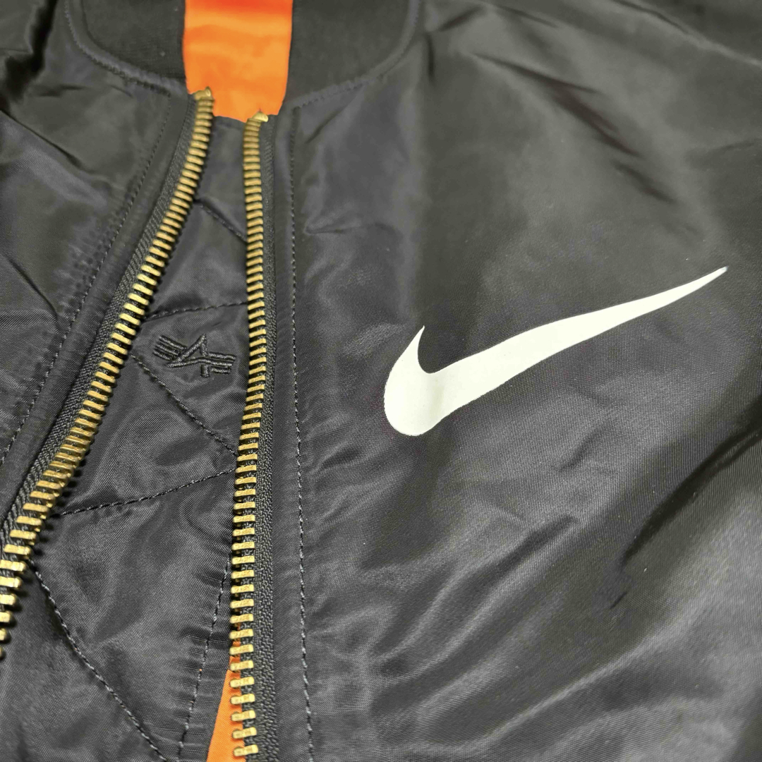 NIKE - 【大人気】NIKE × ALPHA INDUSTRIES コラボ MA-1 黒の通販 by