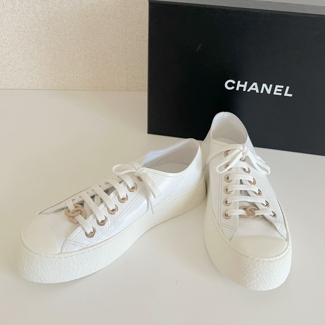 CHANEL - スニーカー シャネル CHANEL 靴 レザー シューズ ユニ