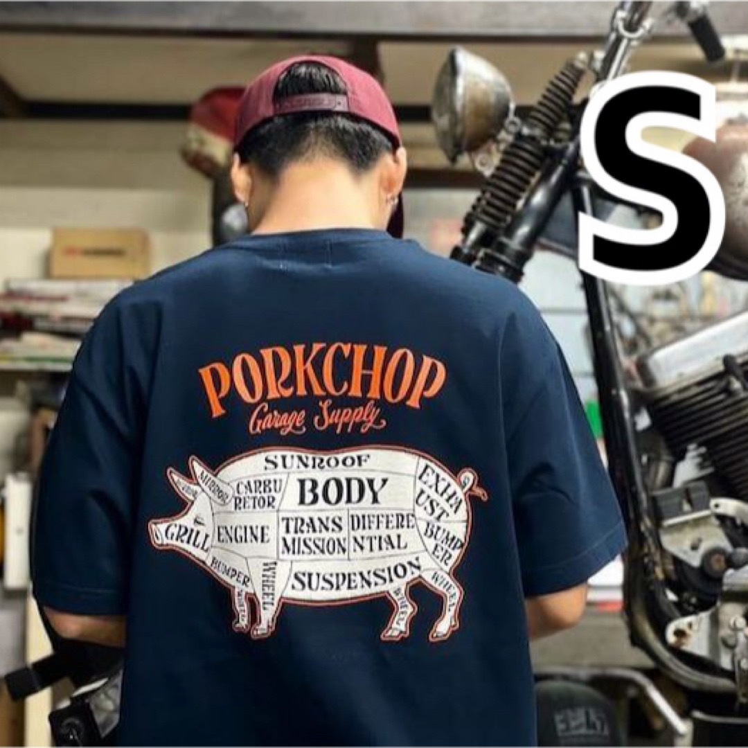 PORKCHOP POKE CHOPポークチョップ トレーナー ネイビー サイズS