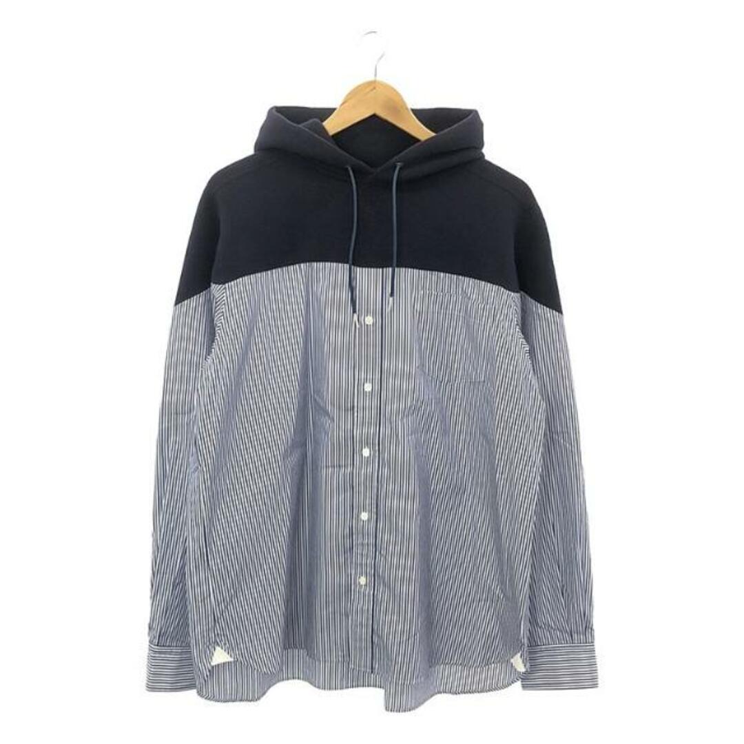 sacai - sacai / サカイ | Cotton Hoodie / ドッキング ストライプ