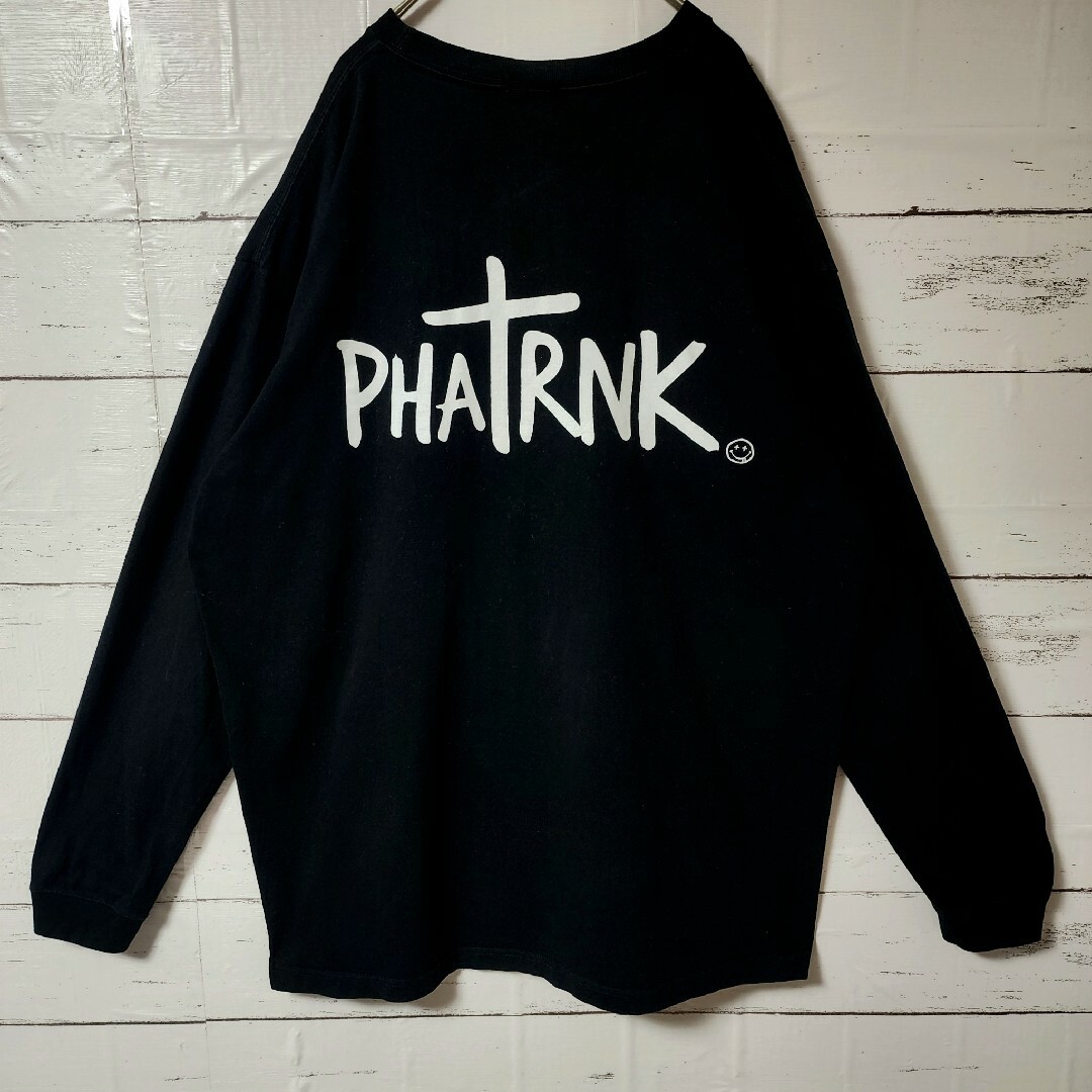 PHATRNK ファットランク Tシャツ 長袖 ロンティー ブラック バックロゴ