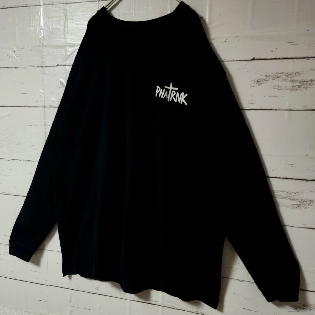 PHATRNK ファットランク Tシャツ 長袖 ロンティー ブラック バックロゴ
