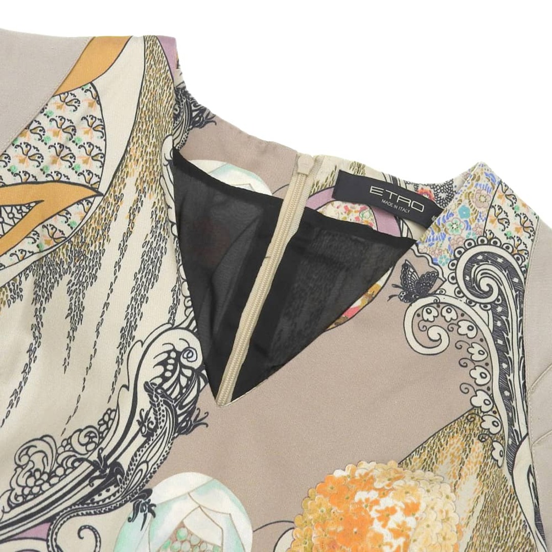 ETRO - 美品 エトロ ETRO 現行タグ シルク混 フレンチスリーブ 花柄
