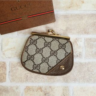 GUCCI - 訳有未使用 オールドグッチ ☆GG柄 PVC がま口 コインケース
