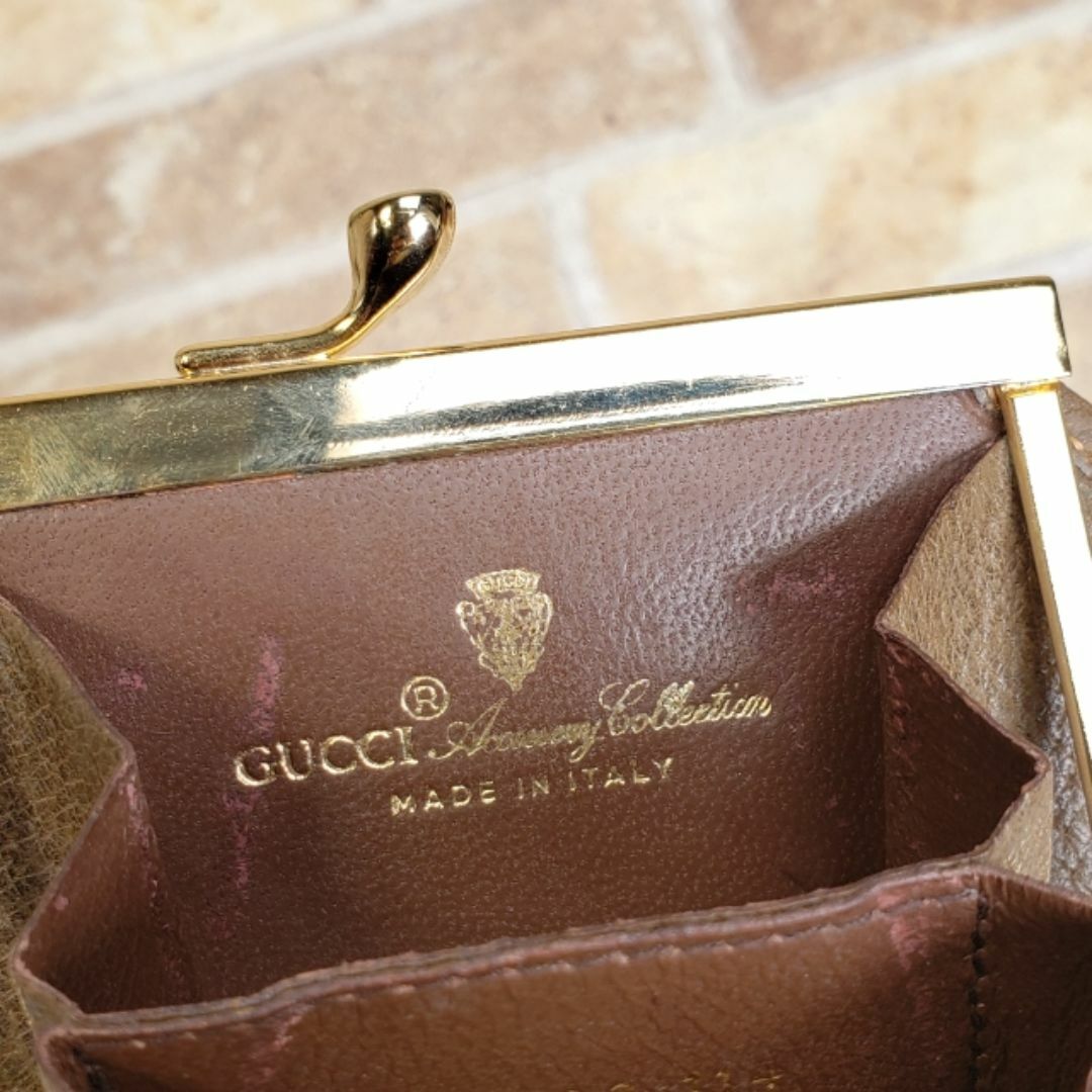 GUCCI - 訳有未使用 オールドグッチ ☆GG柄 PVC がま口 コインケース