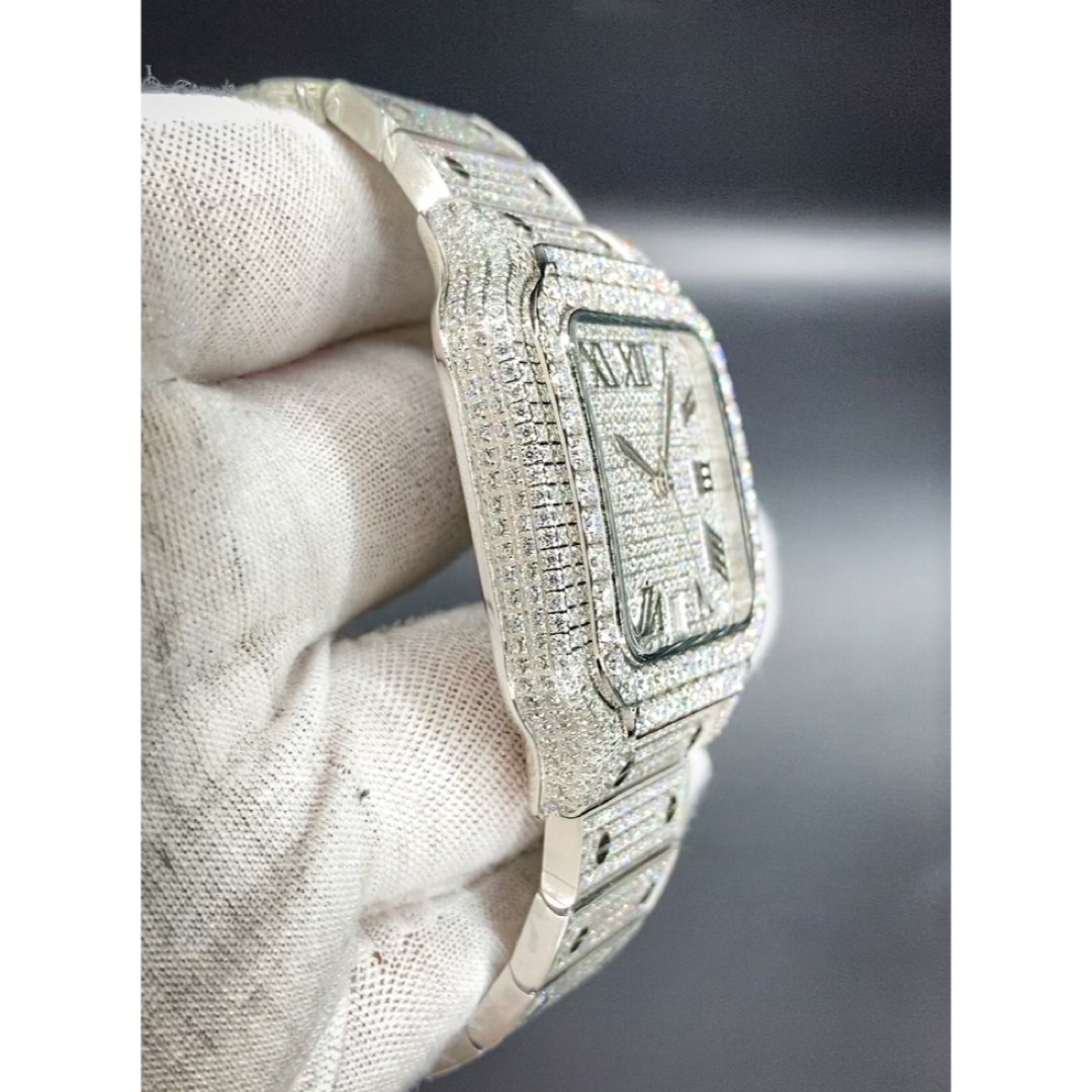 ☆超希少☆フルモアサナイト 計20ct ジュエリーウォッチ 自動巻 メンズ