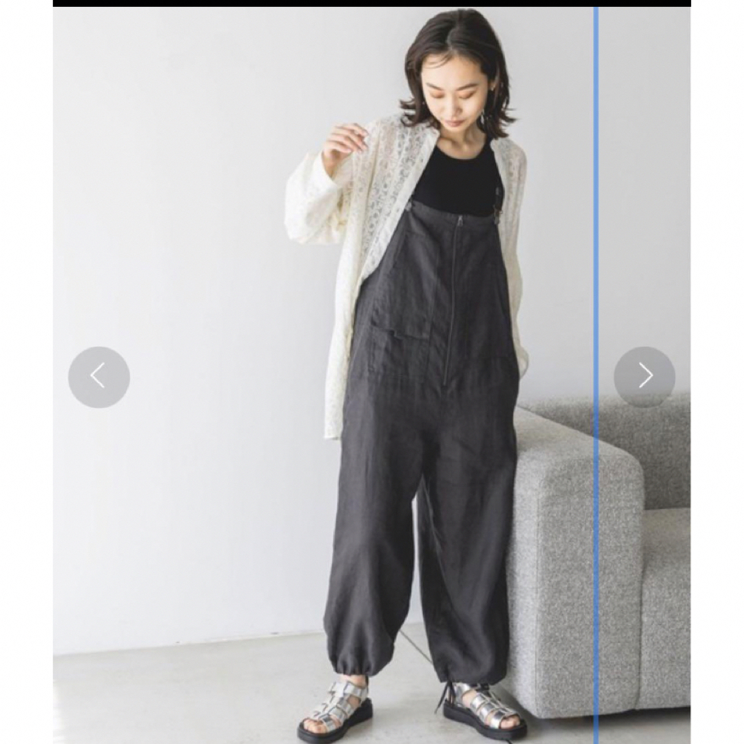 niko and - ニコアンド リネン サロペット Lの通販 by ハナ's shop