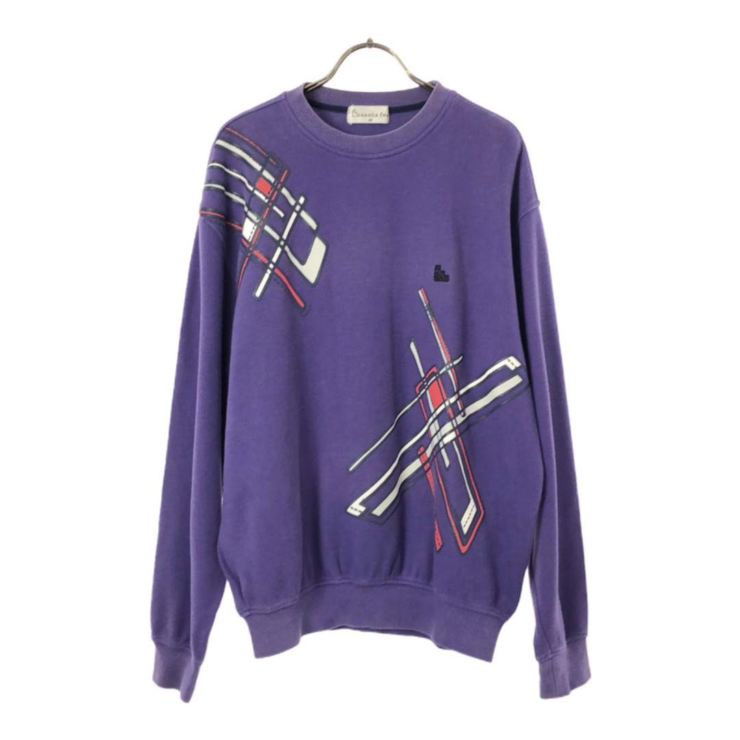 Santafe - サンタフェ 日本製 プリント 長袖 トレーナー 48 パープル