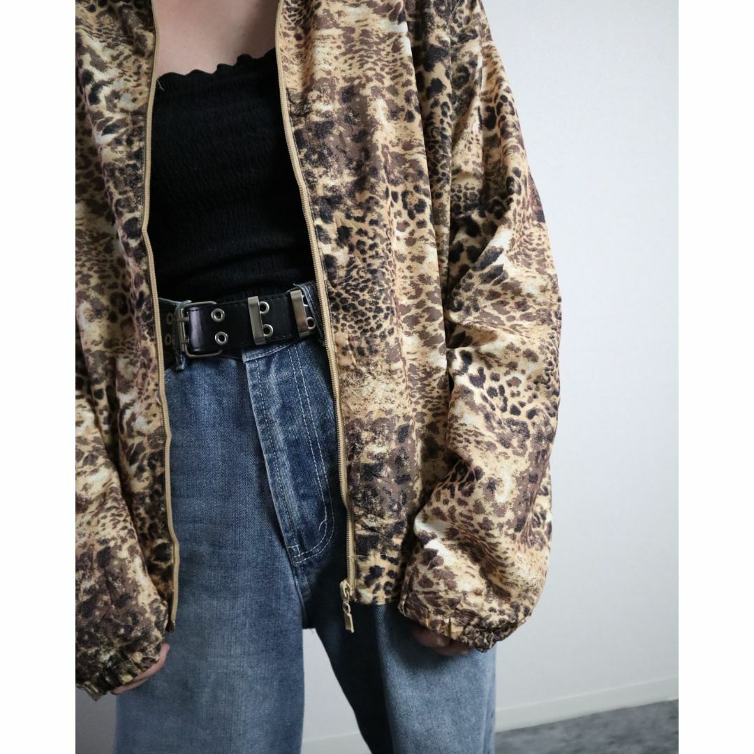 VINTAGE - 80s 90s レオパード 豹柄 ヒョウ柄 ジップアップ ブルゾン