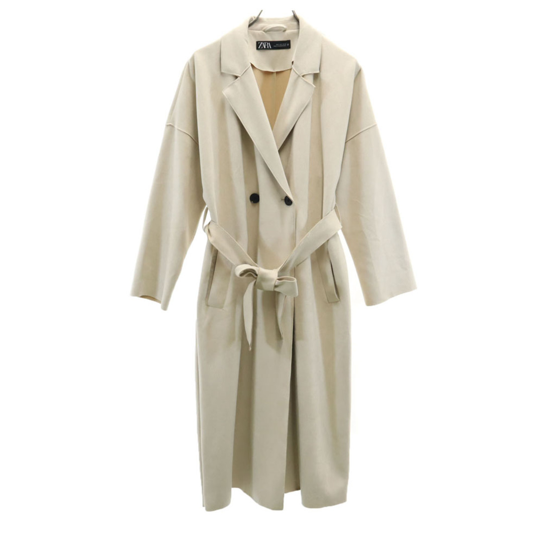 ZARA - ザラ フェイク スエード ロングコート S ベージュ ZARA