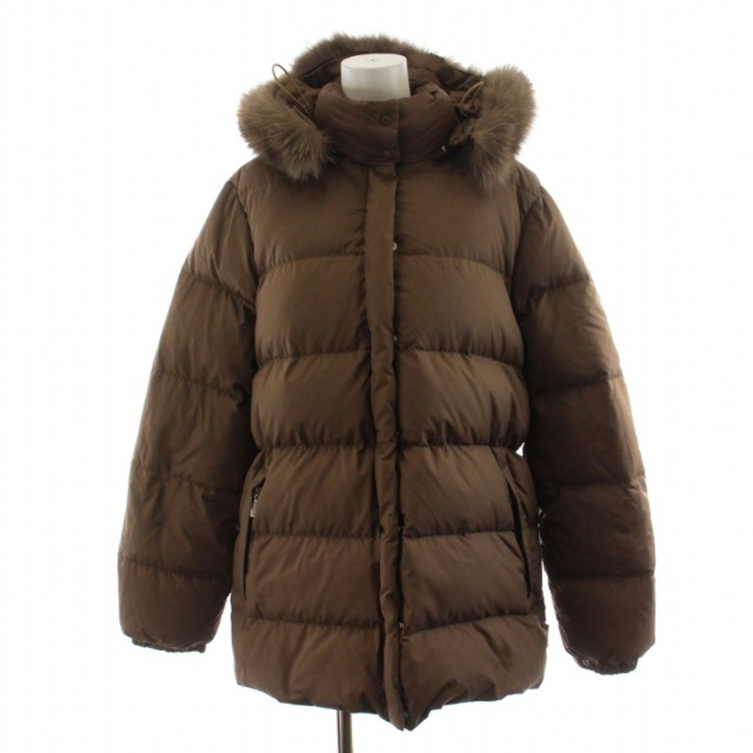 MONCLER - モンクレール 茶タグ ダウンジャケット ファー フード