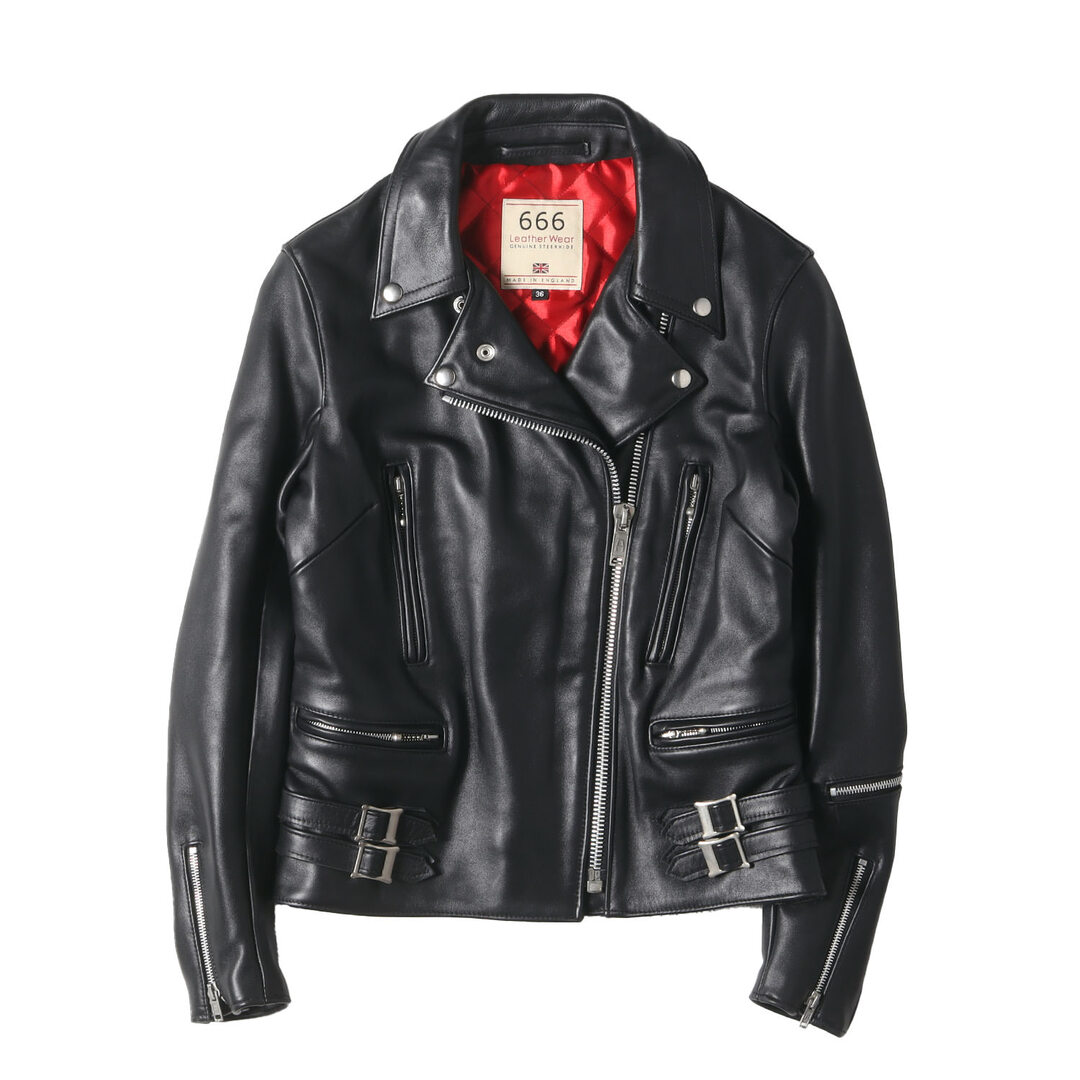 666 トリプルシックス ジャケット サイズ:36 ステアハイドレザー