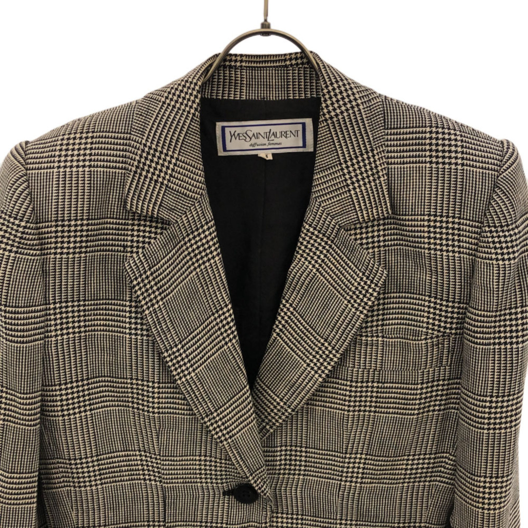 Yves Saint Laurent - イヴサンローラン 90s シルクブレンド 千鳥格子
