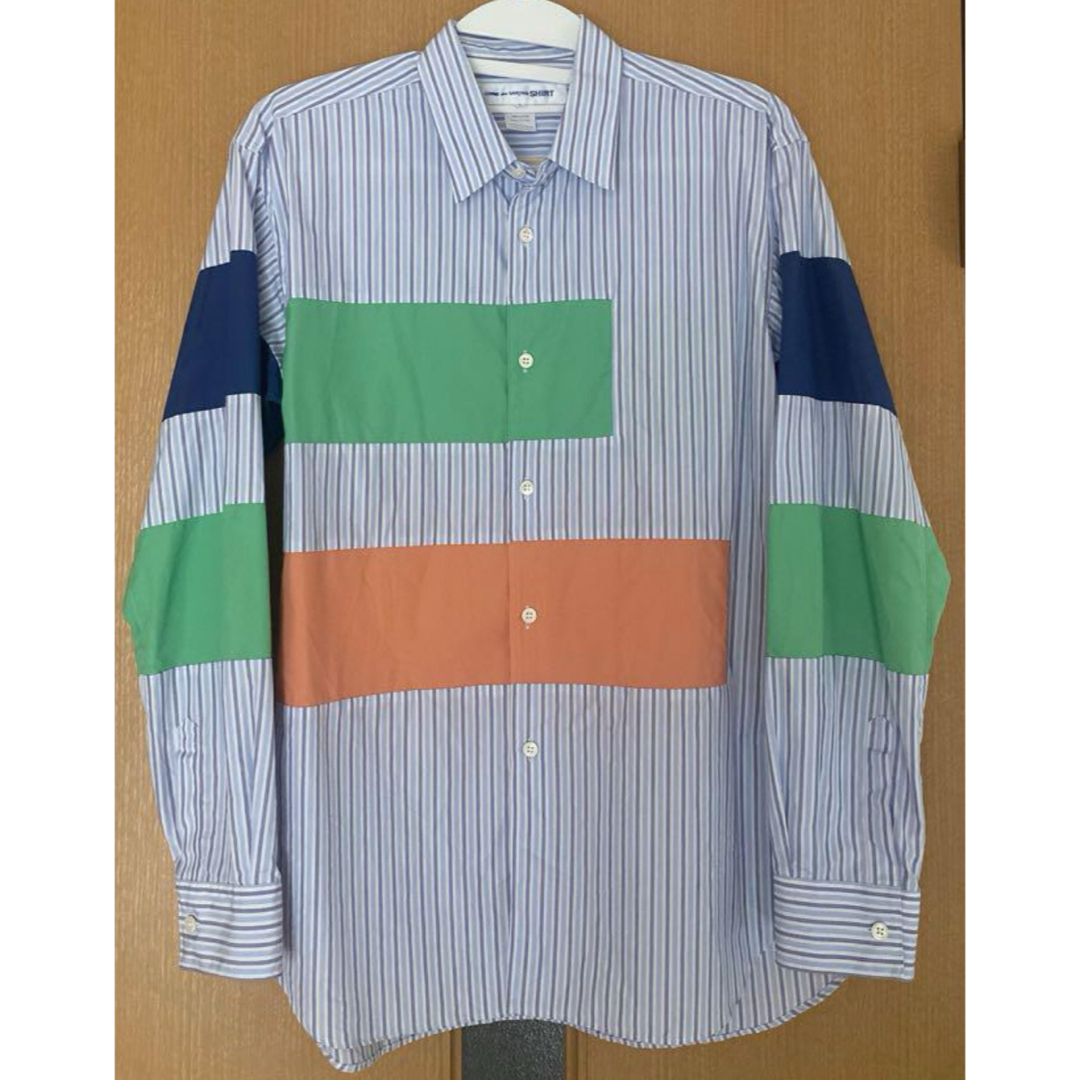 コムデギャルソン shirt パッチワークストライプシャツ