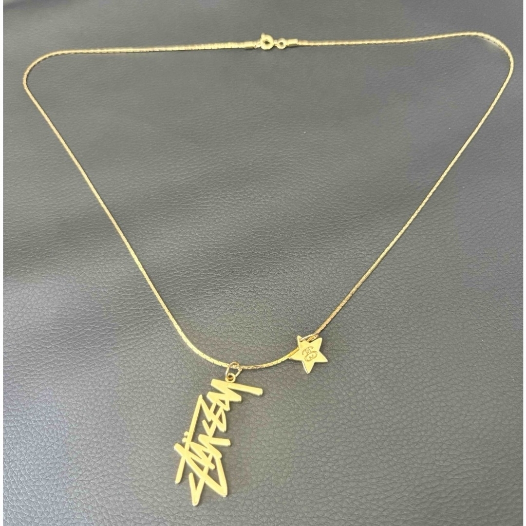 STUSSY - 希少 oldstussy stussy ネックレス ゴールド トップ2連の通販