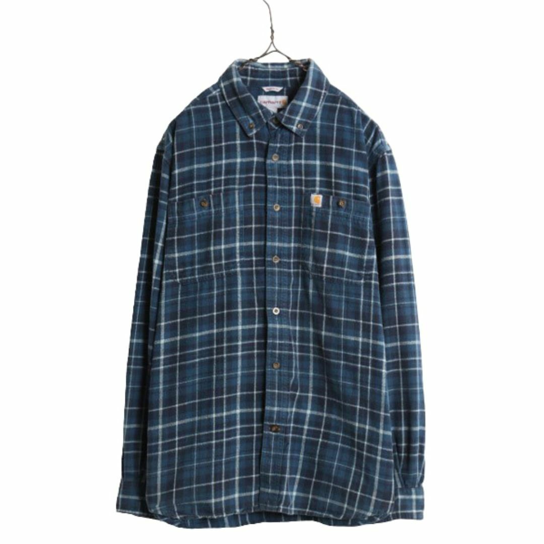 US企画 カーハート チェック ボタンダウン ヘビー フランネル シャツ