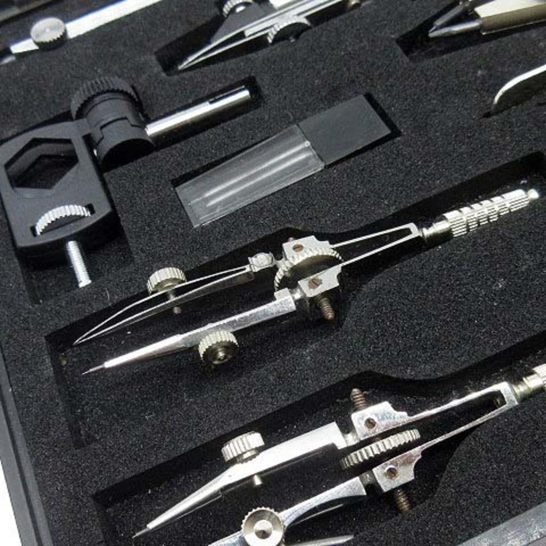 other - ウチダ 内田洋行 KD 製図器 KD3210 QBセット コンパス 15品