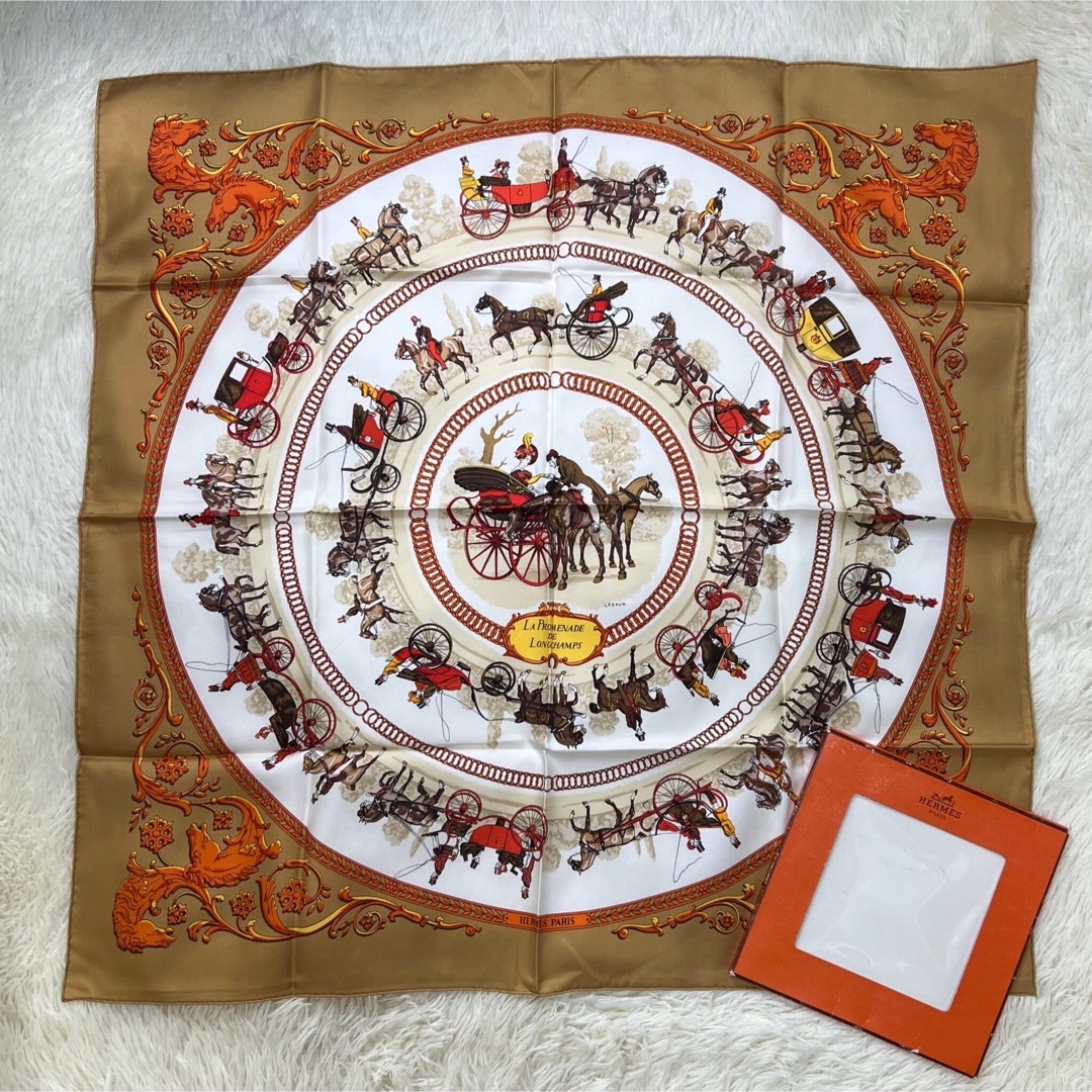 HERMES - 人気♡シルク100％♡極美品♡HERMES エルメス 馬車柄