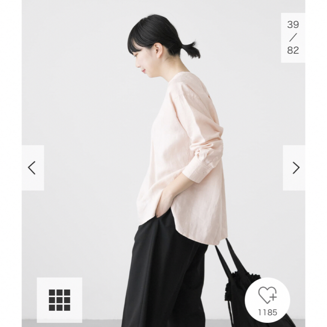 かぐれ - 新品タグ付◉ PINK かぐれ リネンクルーネックプルオーバーの