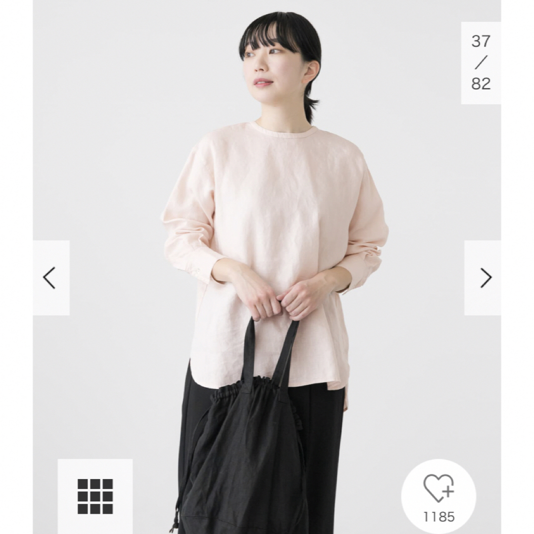 かぐれ - 新品タグ付◉ PINK かぐれ リネンクルーネックプルオーバーの