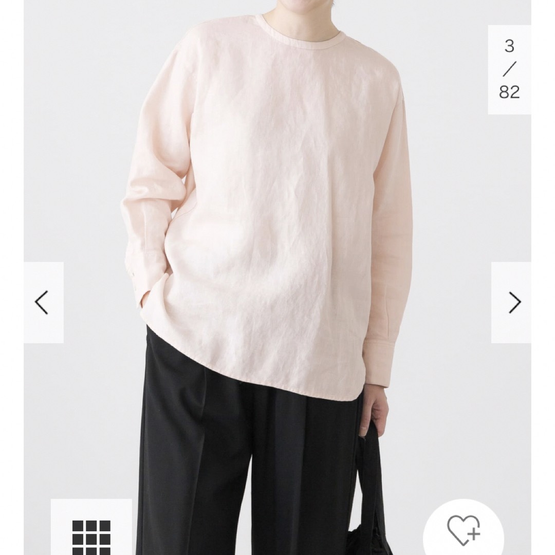 かぐれ - 新品タグ付◉ PINK かぐれ リネンクルーネックプルオーバーの