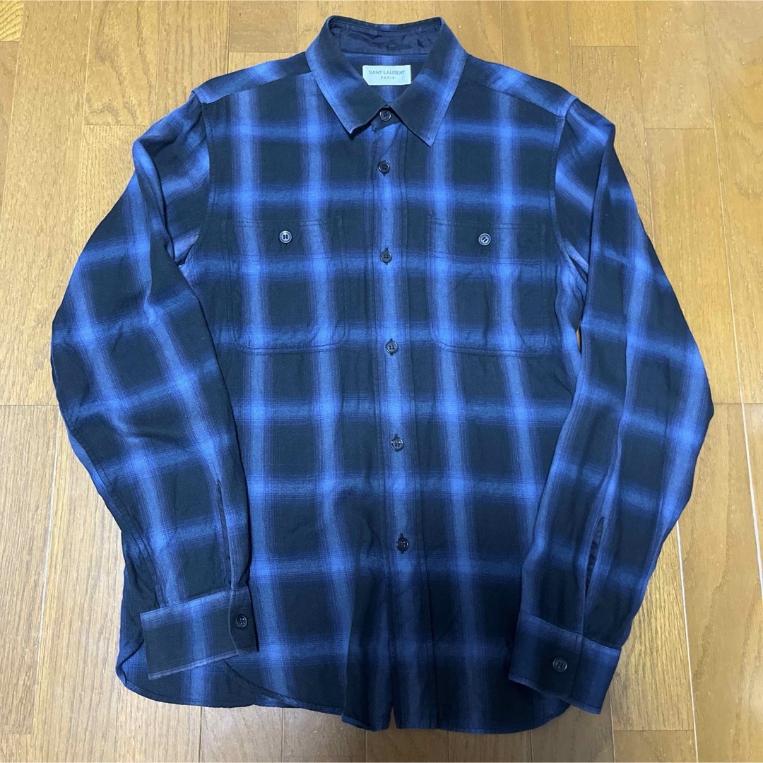 SAINT LAURENT - サンローラン チェックシャツ 13aw Sサイズ キムタク