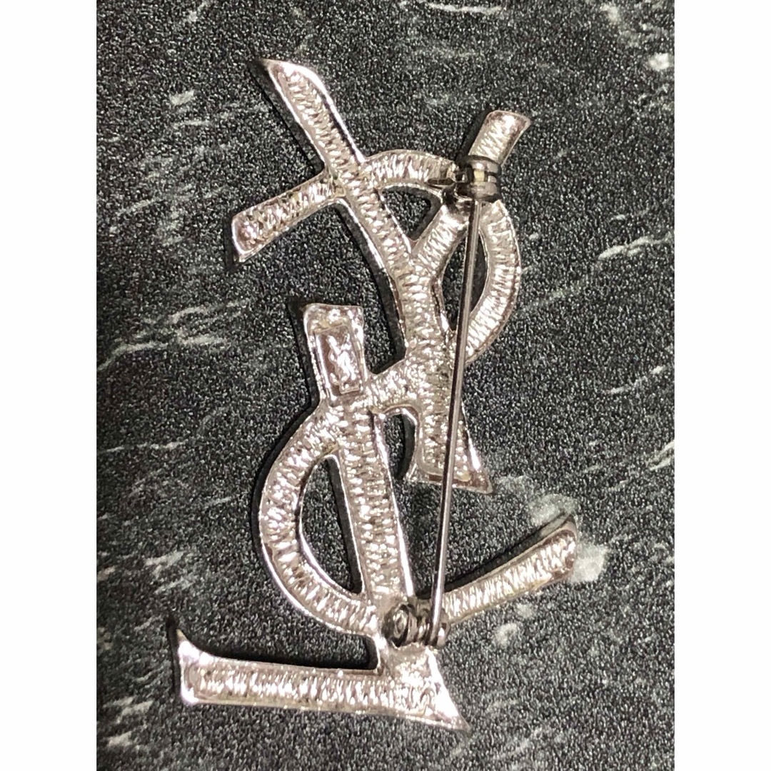 Yves Saint Laurent - 美品 イヴ サンローラン シルバー ブローチ YSL