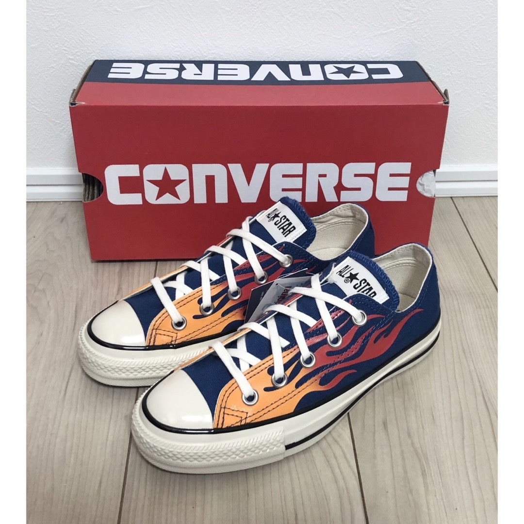 CONVERSE - 23cm 新品 CONVERSE ALL STAR US OX フレイム 青 炎の通販