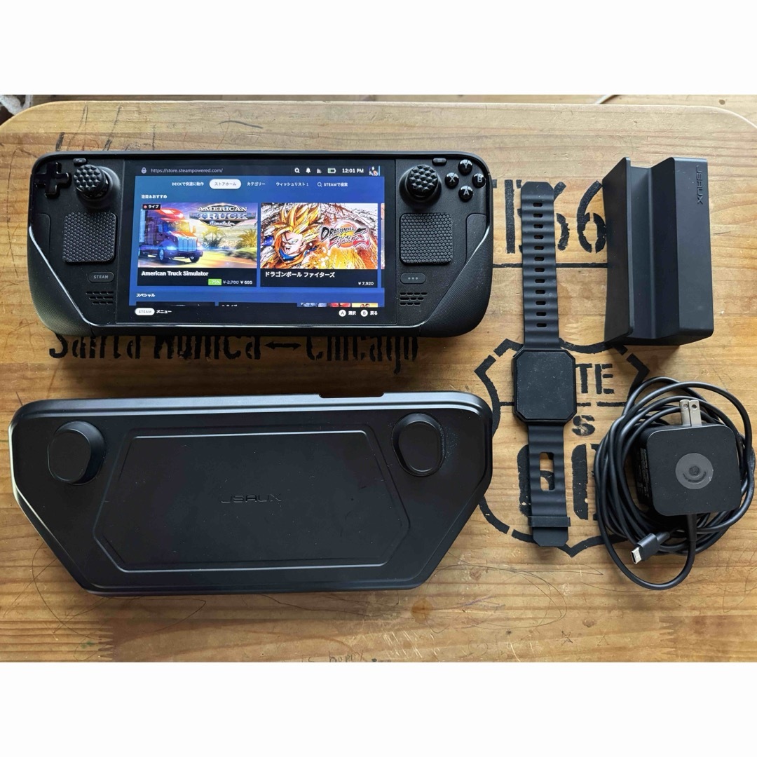 Steam Deck Oled 512GB ケースフイルムボタンカバー付きの通販 by