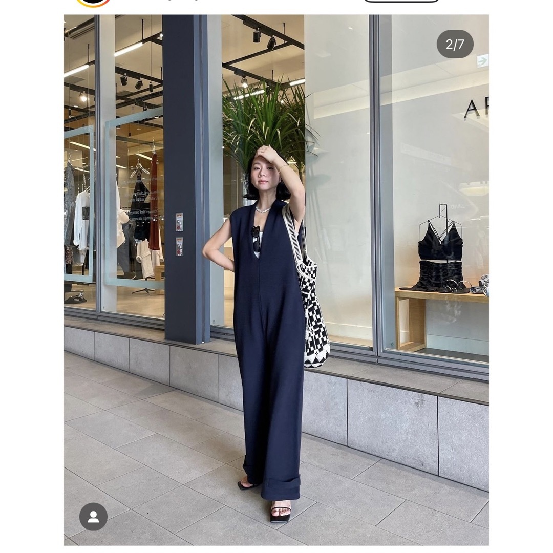 ETRETOKYOベルテッドヘムニットオールインワン ETRE エトレトウキョウ