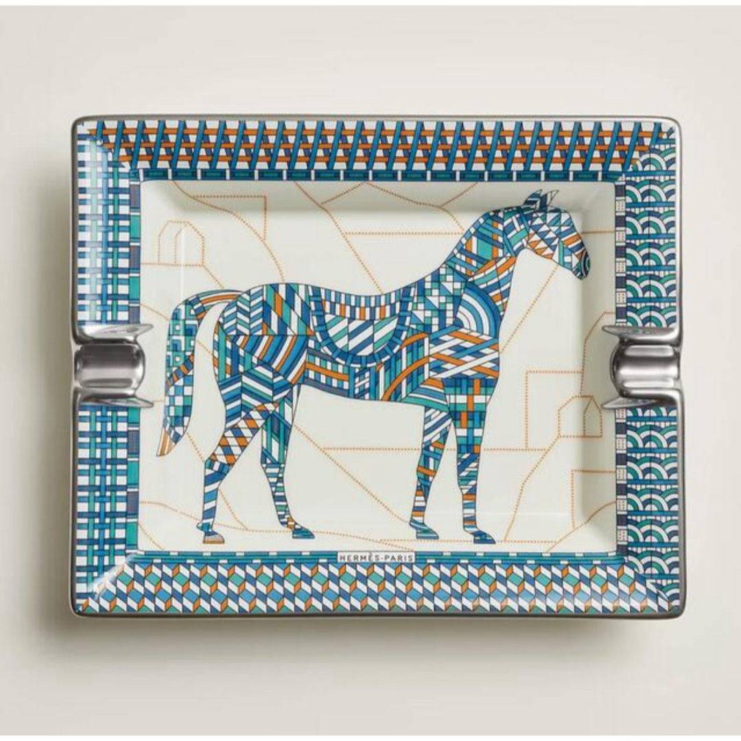 父の日】エルメス 灰皿 アッシュトレイ 小物入れ barber柄 フランス