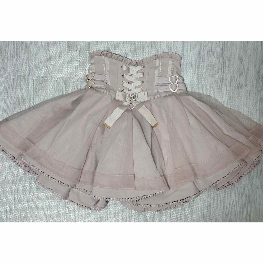 LIZLISA レースアップコルセットライクスカパン