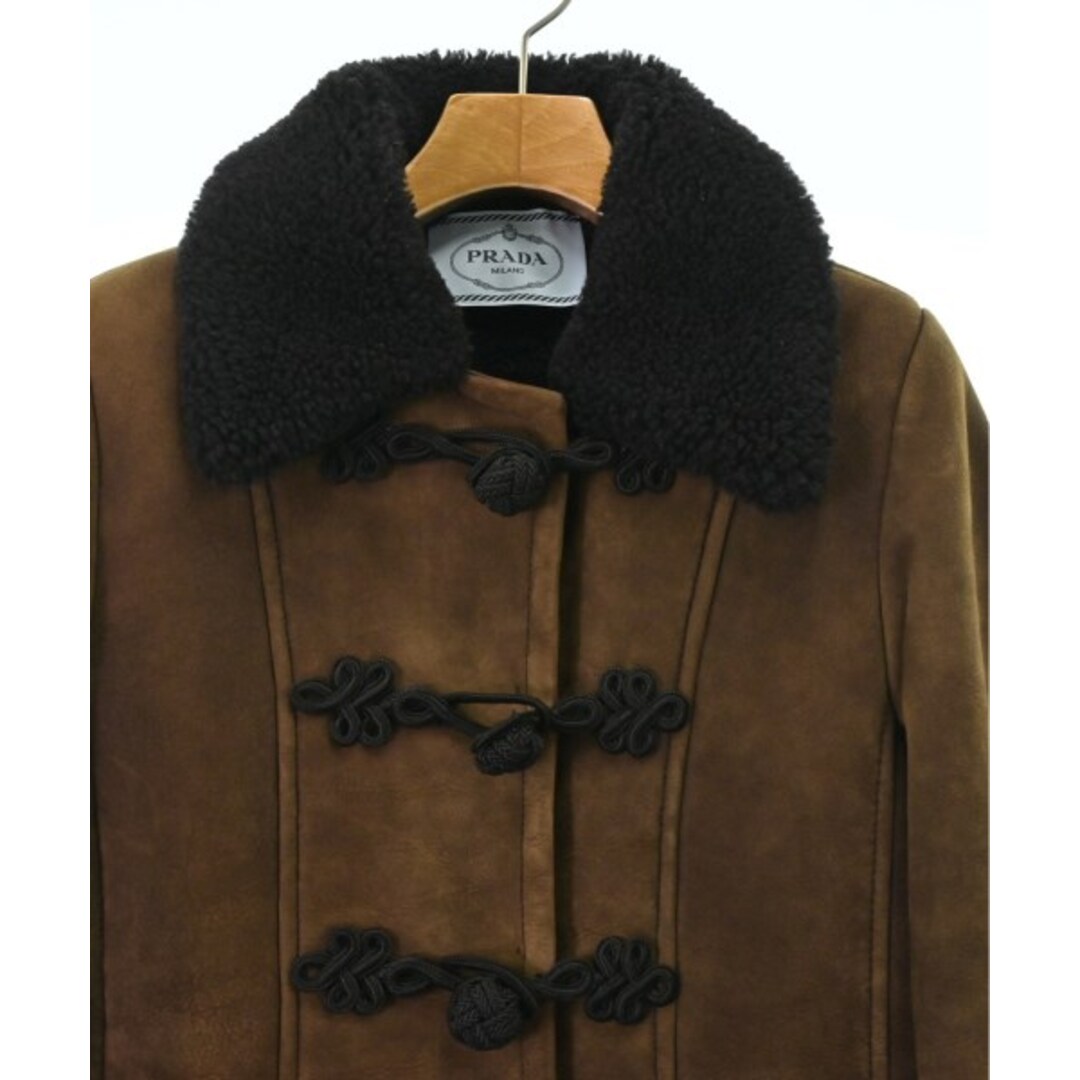 PRADA - PRADA プラダ ムートンコート S 茶 【古着】【中古】【送料