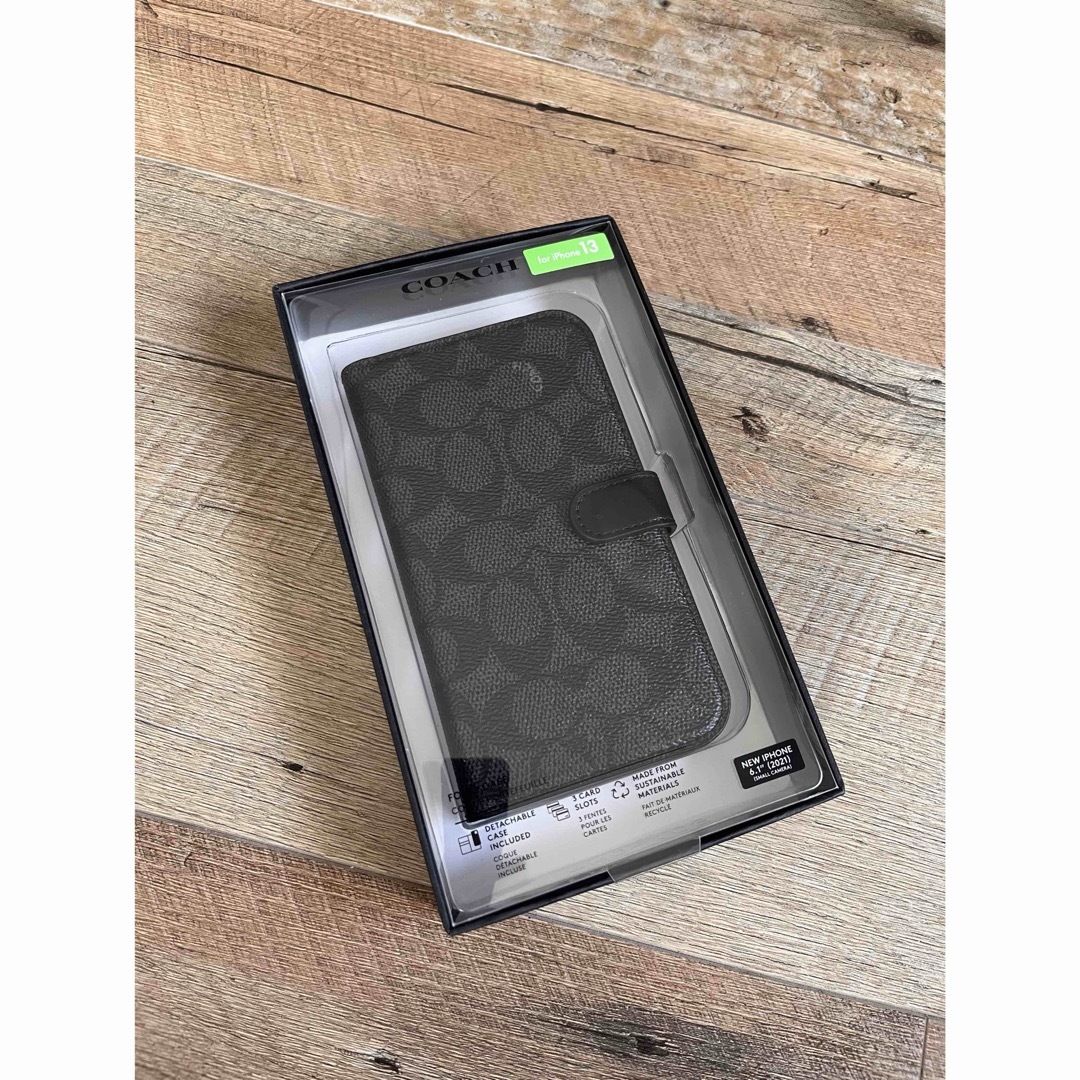 COACH - 新品 COACH iPhone13 手帳型カバー シグネチャー コーチ