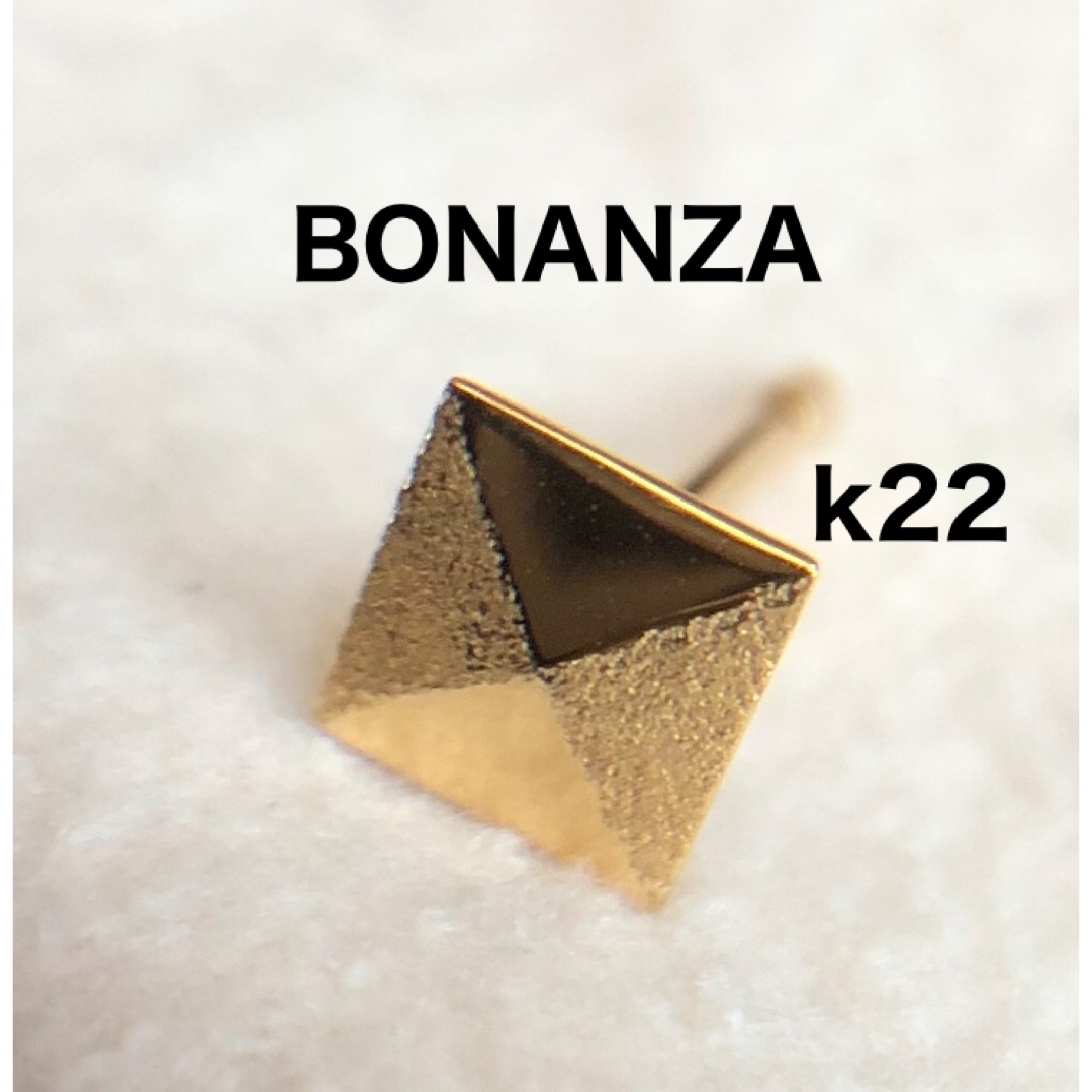 BONANZA k22 22金 ピアス スクエア セカンドピアスの通販 by