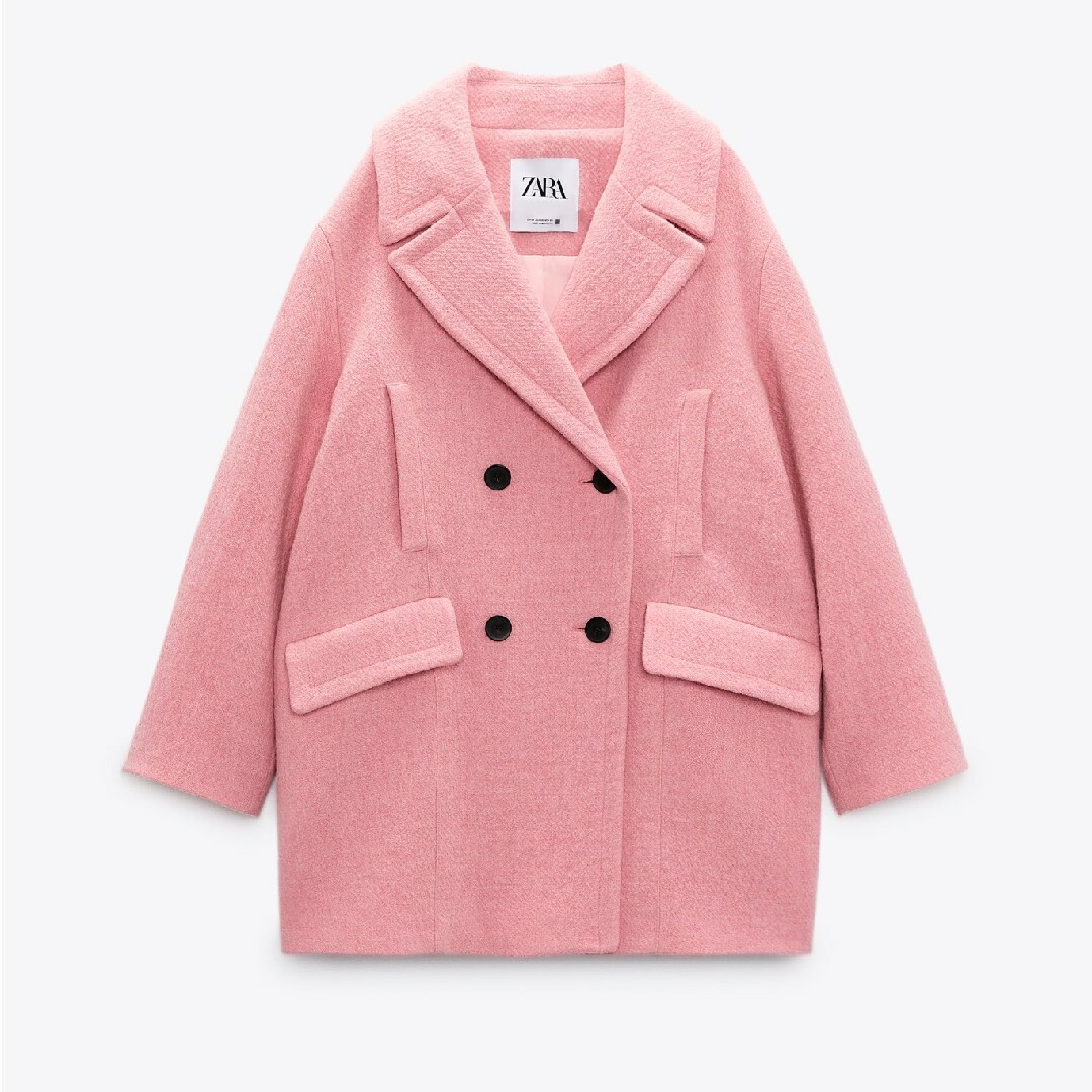 ZARA - ZARA オーバーサイズ仕様ダブルブレストコート Sサイズ ピンク