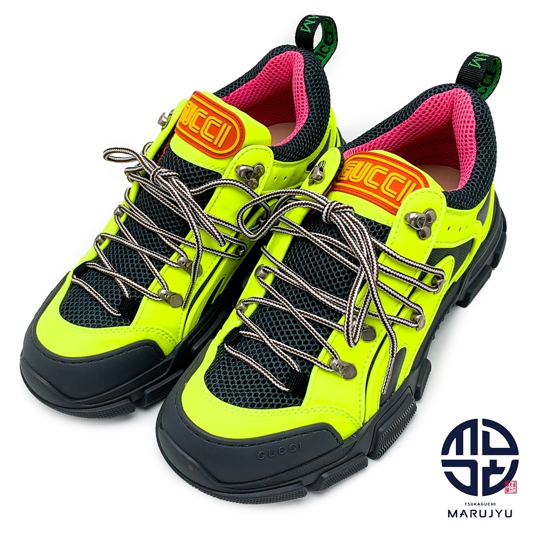 GUCCI - GUCCI グッチ イエロー系 蛍光 黄色 フラッシュトレック