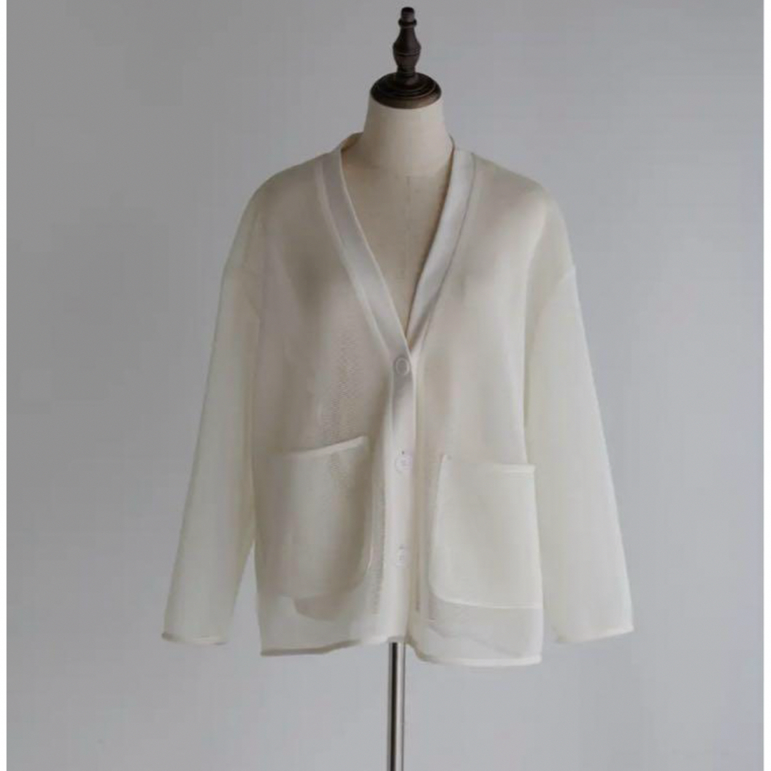 Drawer - 新品poisポワdoublemeshCardigaダブルメッシュカーディガンの