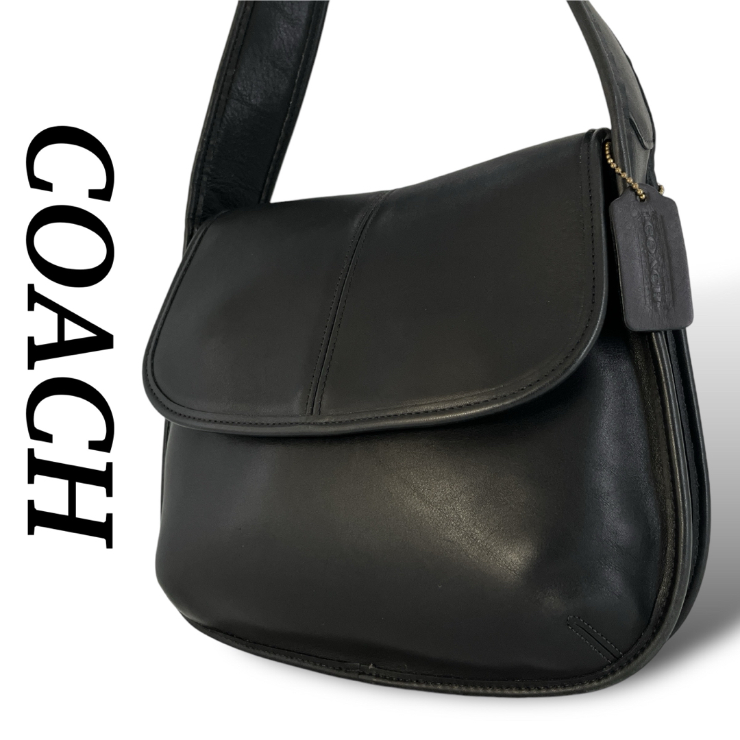 COACH - 美品 オールドコーチ ショルダーバッグ エルゴ 斜めがけ 黒
