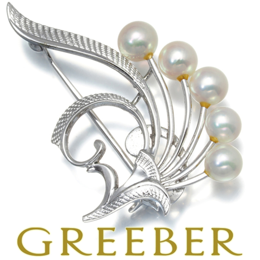MIKIMOTO - ミキモト ブローチ パール 真珠 5.0-5.8mm シルバー の通販