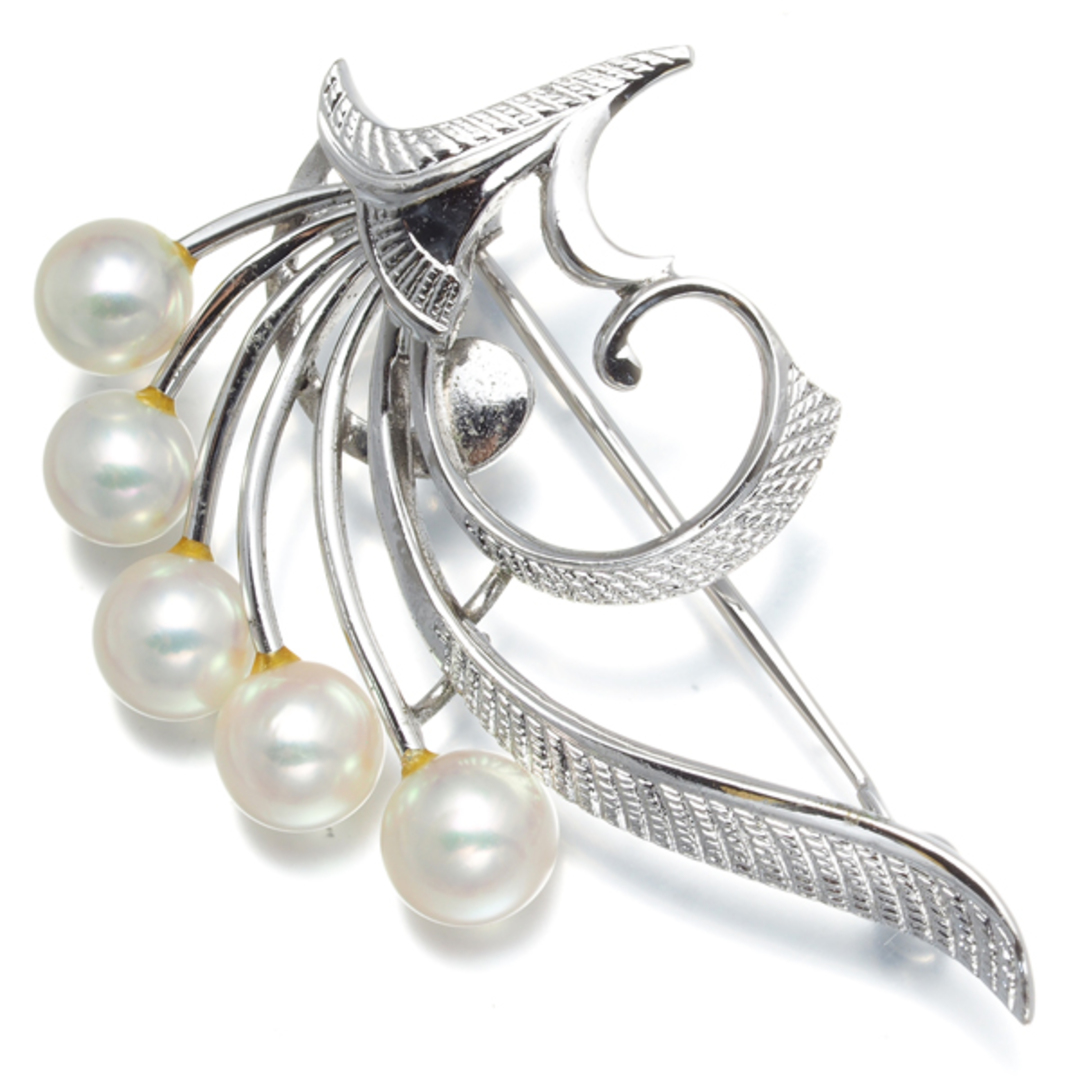 MIKIMOTO - ミキモト ブローチ パール 真珠 5.0-5.8mm シルバー の通販