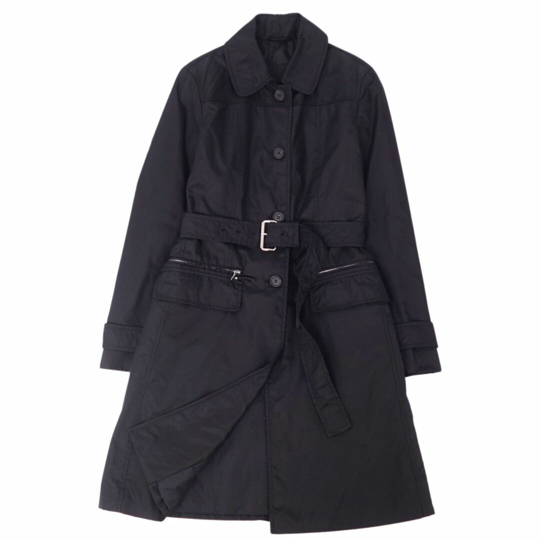 PRADA - 美品 プラダ PRADA コート ロングコート 中綿入り ベルト付き