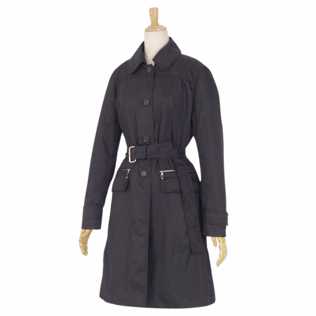 PRADA - 美品 プラダ PRADA コート ロングコート 中綿入り ベルト付き