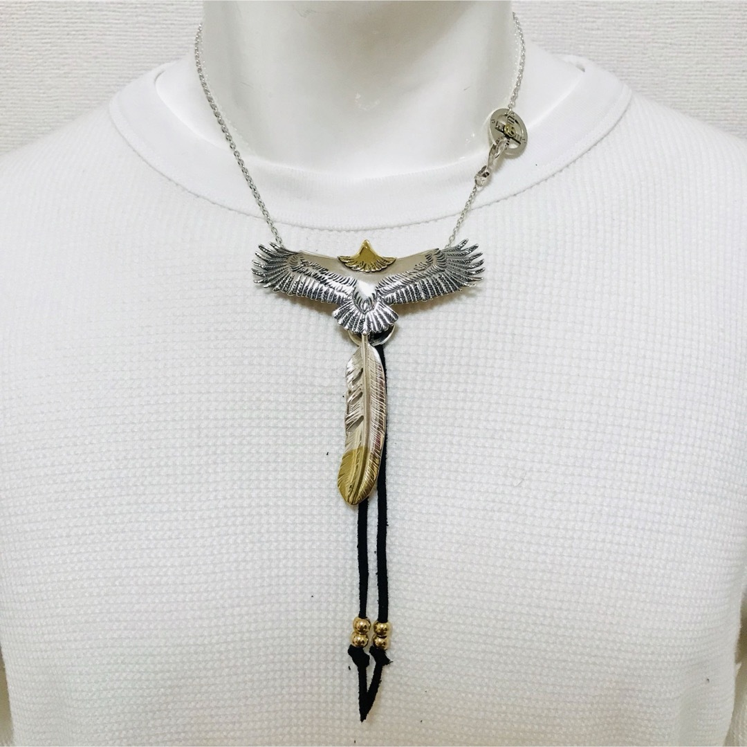 goro's - silver925 頭金イーグル 先金フェザー ネックレス / ゴローズ