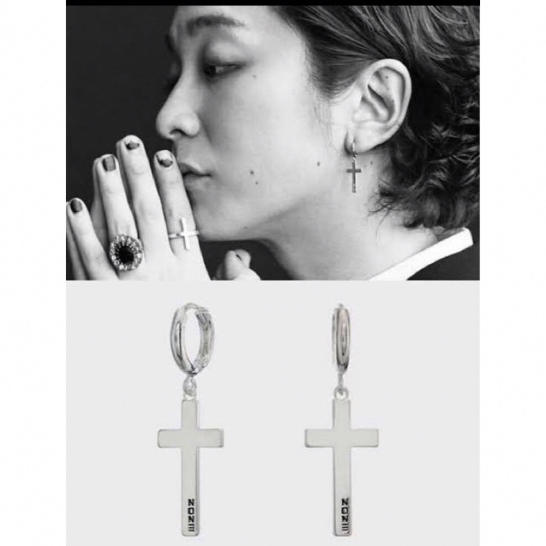 新品 Nonenon クロスチェーンピアス ノンノン セカオワ 深瀬 ピアスの