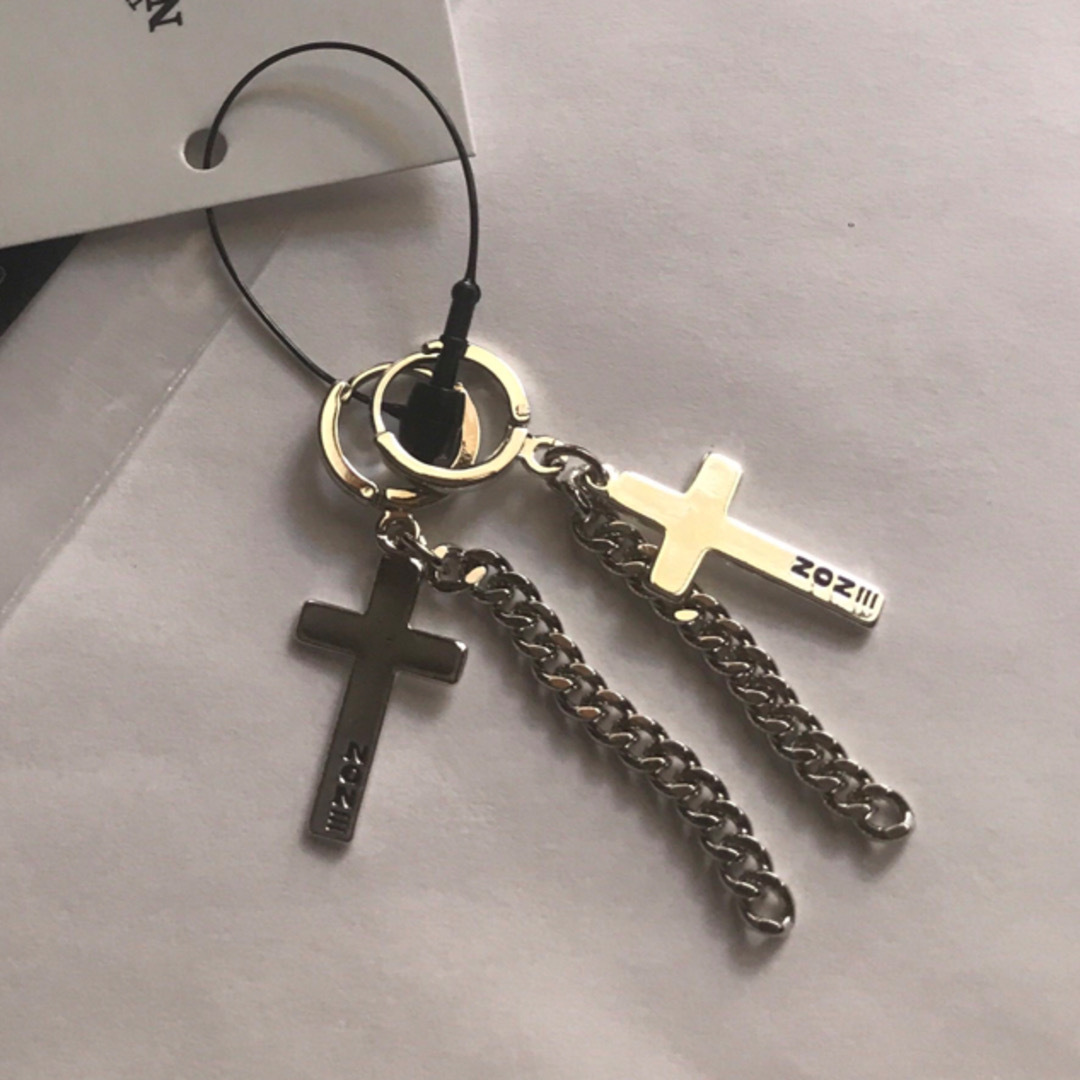 新品 Nonenon クロスチェーンピアス ノンノン セカオワ 深瀬 ピアスの
